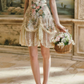 Dreamy Halter Neck Floral Homecoming Dress Lace Ruffles A-Line Birthday Dress C8437