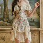 Dreamy Halter Neck Floral Homecoming Dress Lace Ruffles A-Line Birthday Dress C8437