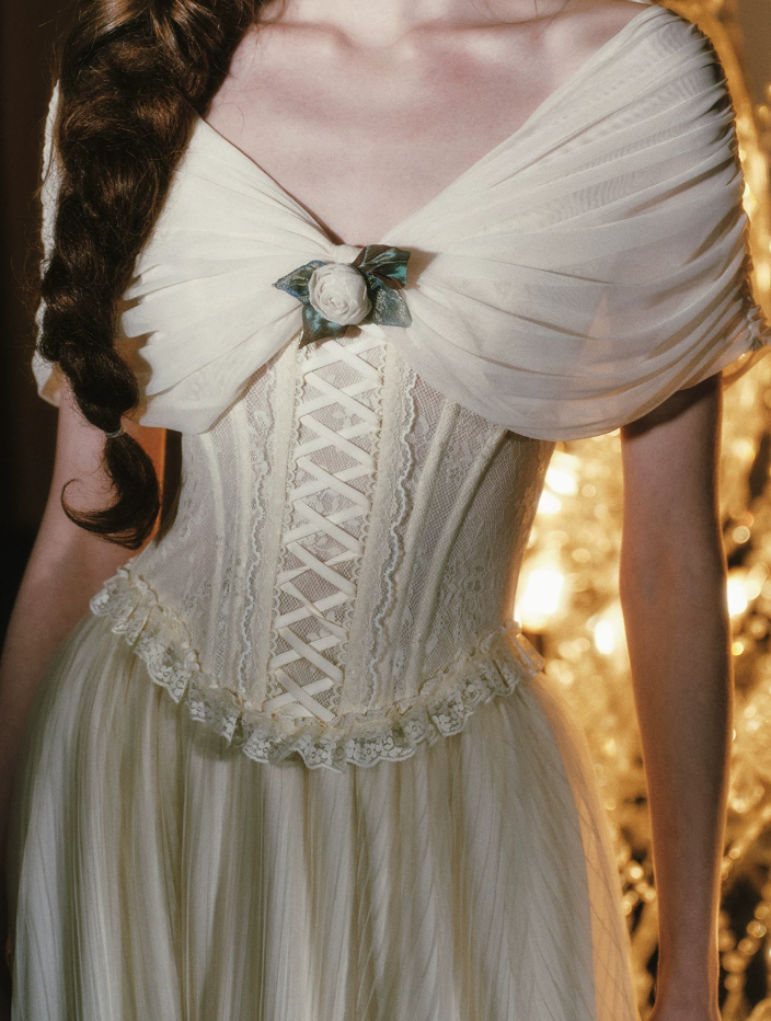 Robe de bal de princesse bustier à volants en satin long, robe de soirée C8117