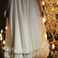 Robe de bal de princesse bustier à volants en satin long, robe de soirée C8117
