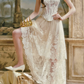Robe de bal de princesse bustier à volants en satin long, robe de soirée C8117
