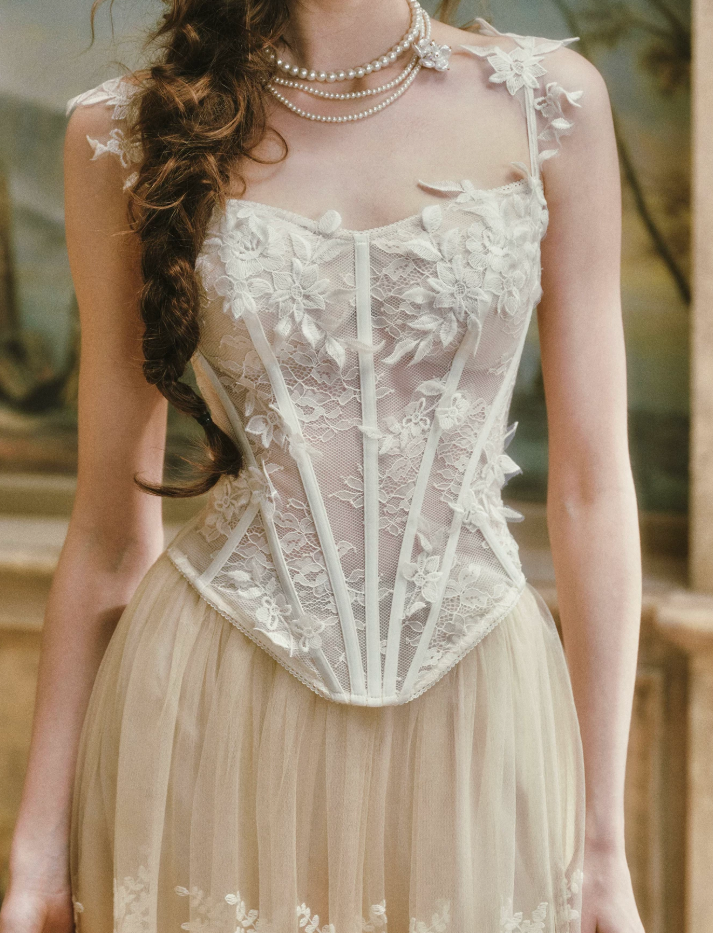 Robe de bal de princesse bustier à volants en satin long, robe de soirée C8117