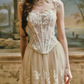 Robe de bal de princesse bustier à volants en satin long, robe de soirée C8117