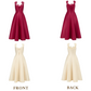 Charming A-Line Satin Prom Dress Bow Appliques Evening Dress C8441