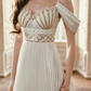Robe de bal de princesse bustier à volants en satin long, robe de soirée C8117