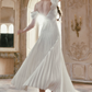 Robe de bal de princesse bustier à volants en satin long, robe de soirée C8117