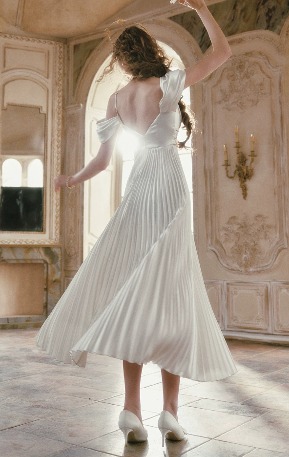 Robe de bal de princesse bustier à volants en satin long, robe de soirée C8117