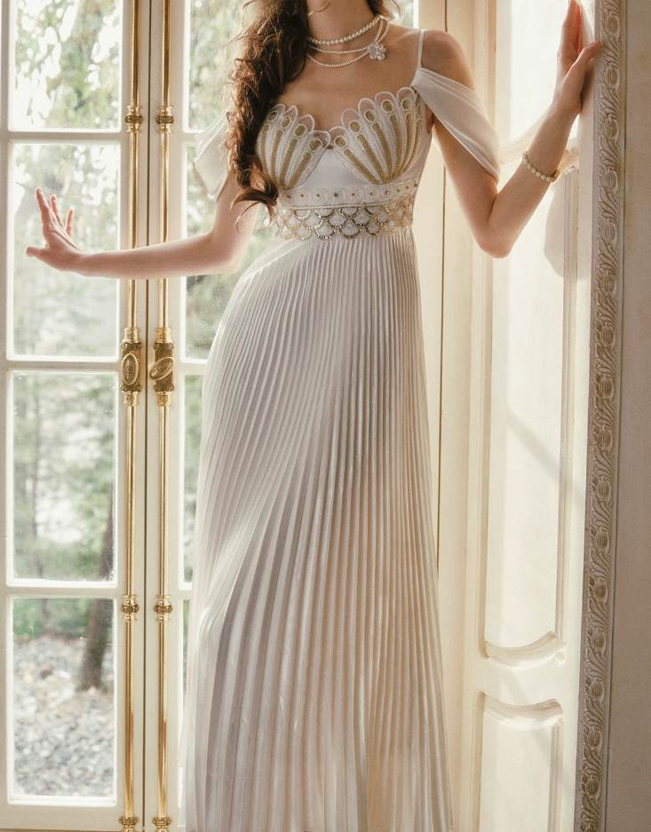 Robe de bal de princesse bustier à volants en satin long, robe de soirée C8117