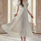 Robe de bal de princesse bustier à volants en satin long, robe de soirée C8117