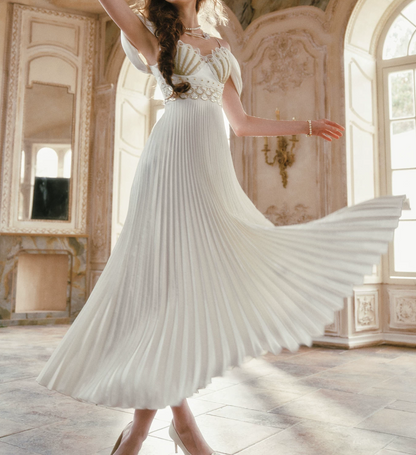 Robe de bal de princesse bustier à volants en satin long, robe de soirée C8117