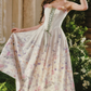 Robe de bal de princesse bustier à volants en satin long, robe de soirée C8117