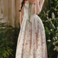 Robe de bal de princesse bustier à volants en satin long, robe de soirée C8117