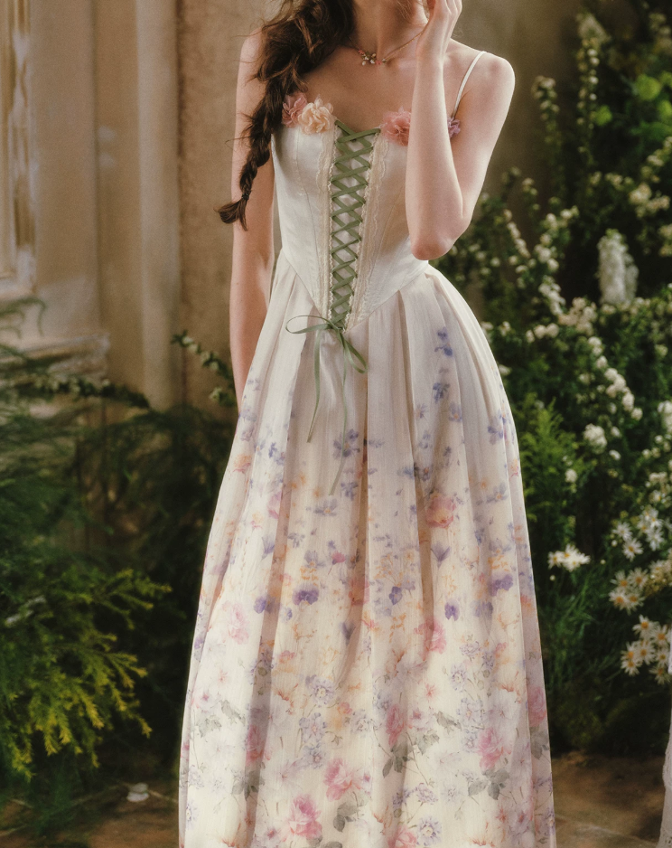 Robe de bal de princesse bustier à volants en satin long, robe de soirée C8117