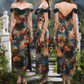 Chic Off-The-Shoulder Prom Dress Floral Slit Sheath Formal Dress C8452