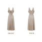 Vintage V Neck Beige Prom Dress A-Line Formal Dress C8453