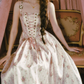 Robe de bal de princesse bustier à volants en satin long, robe de soirée C8117