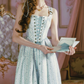 Robe de bal de princesse bustier à volants en satin long, robe de soirée C8117