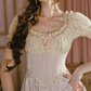 Classical Short Sleeve Pastel Purple Prom Dress Lace A-Line Formal Dress C8455