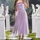 Robe de bal de princesse bustier à volants en satin long, robe de soirée C8117