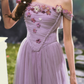 Robe de bal de princesse bustier à volants en satin long, robe de soirée C8117