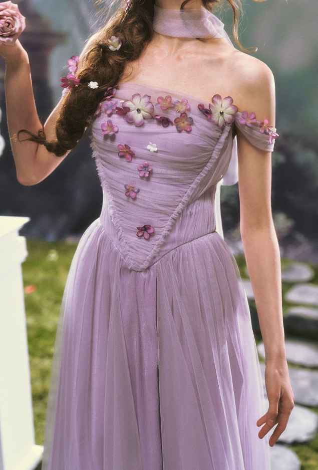 Robe de bal de princesse bustier à volants en satin long, robe de soirée C8117