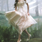 Romantic Off-the-Shoulder Ivory Prom Dress Ruffles A-Line Evening Dress C8457
