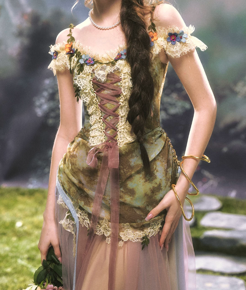 Robe de bal de princesse bustier à volants en satin long, robe de soirée C8117