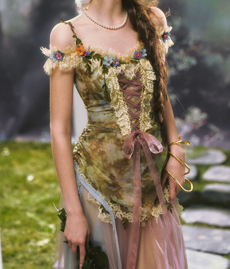 Robe de bal de princesse bustier à volants en satin long, robe de soirée C8117