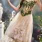 Robe de bal de princesse bustier à volants en satin long, robe de soirée C8117