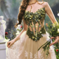 Robe de bal de princesse bustier à volants en satin long, robe de soirée C8117