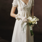 Robe de bal de princesse bustier à volants en satin long, robe de soirée C8117