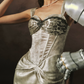 Robe de bal de princesse bustier à volants en satin long, robe de soirée C8117