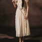 Trendy Off-the-Shoulder Beige Prom Dress Chiffon Ruffles A-Line Evening Dress C8465