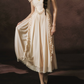 Trendy Off-the-Shoulder Beige Prom Dress Chiffon Ruffles A-Line Evening Dress C8465