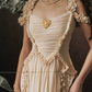 Trendy Off-the-Shoulder Beige Prom Dress Chiffon Ruffles A-Line Evening Dress C8465