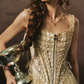 Chic Spaghetti Straps Beige Prom Dress Lace Tulle A-Line Evening Dress C8466