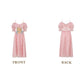 Sweet Off-the-Shoulder Pink Prom Dress Bows Floral Tulle A-Line Evening Dress C8471