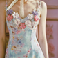 Robe de bal de princesse bustier à volants en satin long, robe de soirée C8117