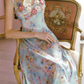 Robe de bal de princesse bustier à volants en satin long, robe de soirée C8117