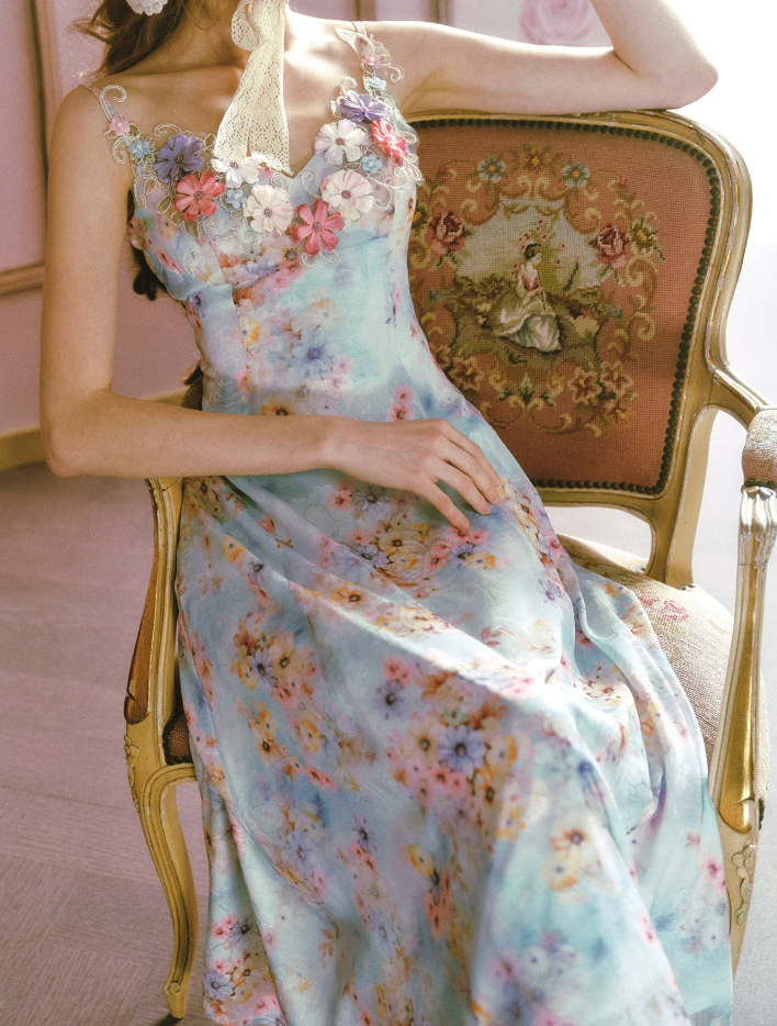 Robe de bal de princesse bustier à volants en satin long, robe de soirée C8117