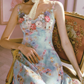 Robe de bal de princesse bustier à volants en satin long, robe de soirée C8117