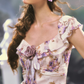 Robe de bal de princesse bustier à volants en satin long, robe de soirée C8117