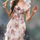 Robe de bal de princesse bustier à volants en satin long, robe de soirée C8117