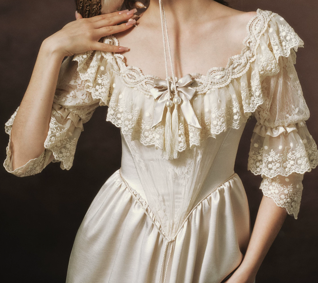 Robe de bal de princesse bustier à volants en satin long, robe de soirée C8117