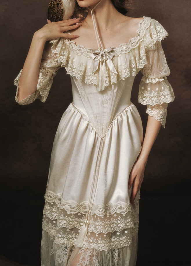 Robe de bal de princesse bustier à volants en satin long, robe de soirée C8117