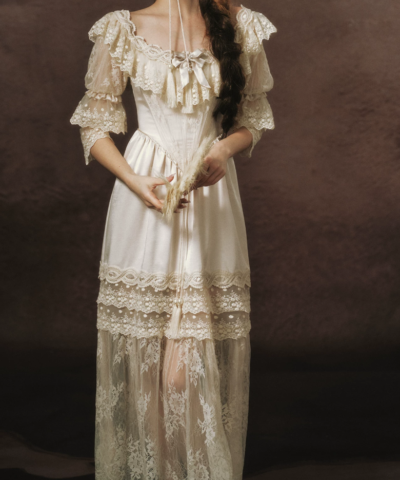 Robe de bal de princesse bustier à volants en satin long, robe de soirée C8117