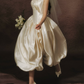 Superbe robe de mariée sirène bustier en satin et tulle, longue et en dentelle, C4563