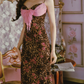 Sexy Spaghetti Straps Prom Dress Leopard Mermaid Evening Dress C8486