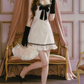 Adorable Lace Spaghetti Straps White Homecoming Dress Bow Ruffles Polka Dots A-Line Birthday Dress C8487
