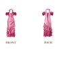 Unique Off-the-Shoulder Pink Prom Dress Ruffles Slit Mermaid Evening Dress C8488